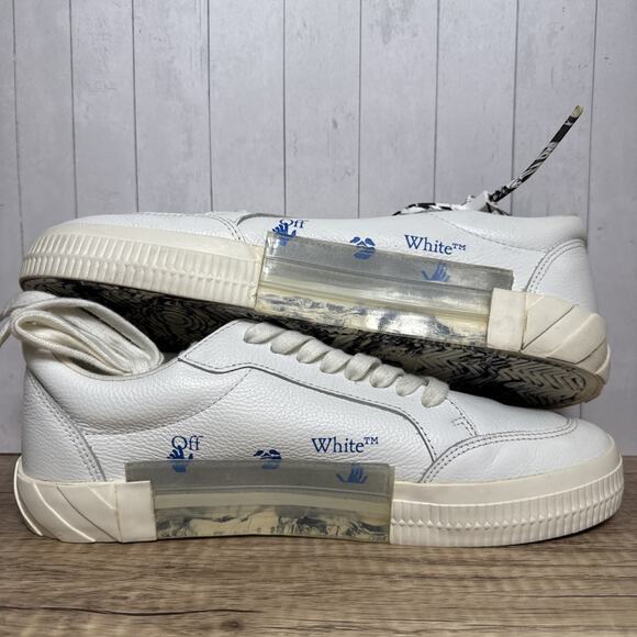 Off-White Vulcanized Low Top White Leather Virgil OMIA085S21LEA0030110 Sz 10/44 main image 5